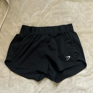 Black gym shark shorts